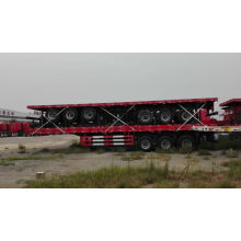 High Quality 3 Axles Flatbed Truck Trailer for 20 FT or 40fr Container